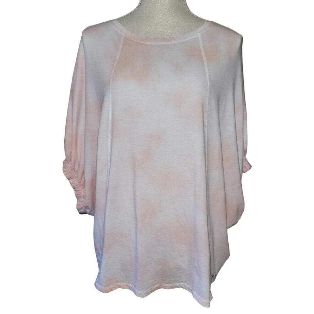 ⭐Calvin Klein Performance Tie-Dyed Relaxed T-Shirt Seashell Pink Small NWT Women